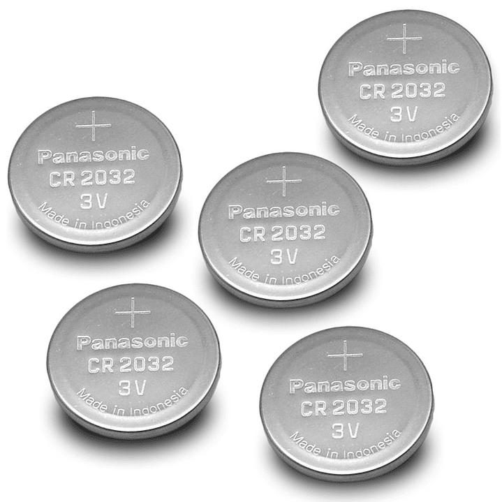 Pack 5 Pilas Panasonic Botón Litio Cr2032 3V 2