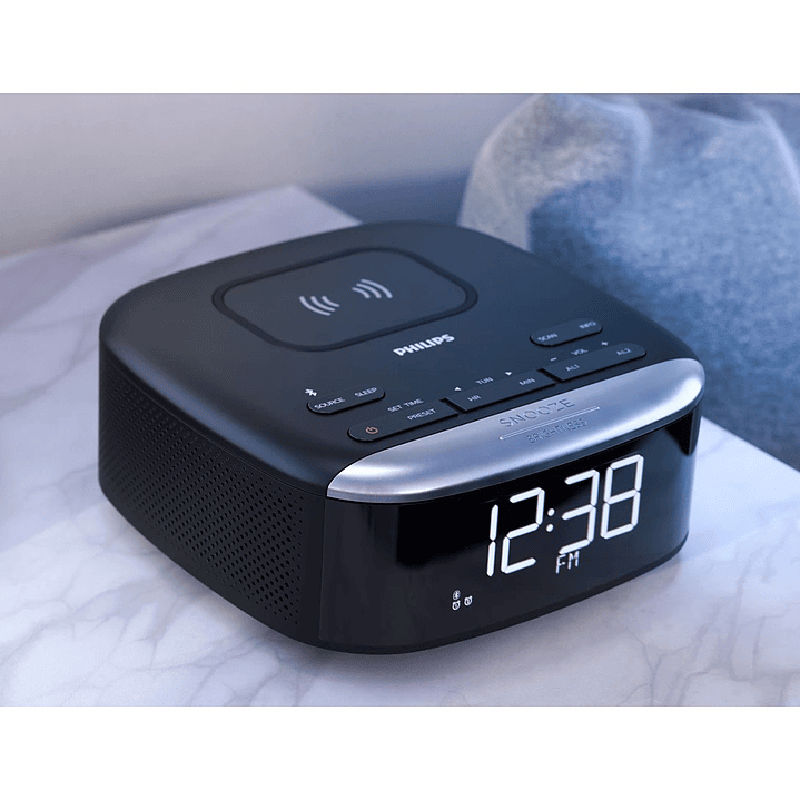 Radio Reloj Despertador Bluetooth y Cargador Philips TAR7606 4