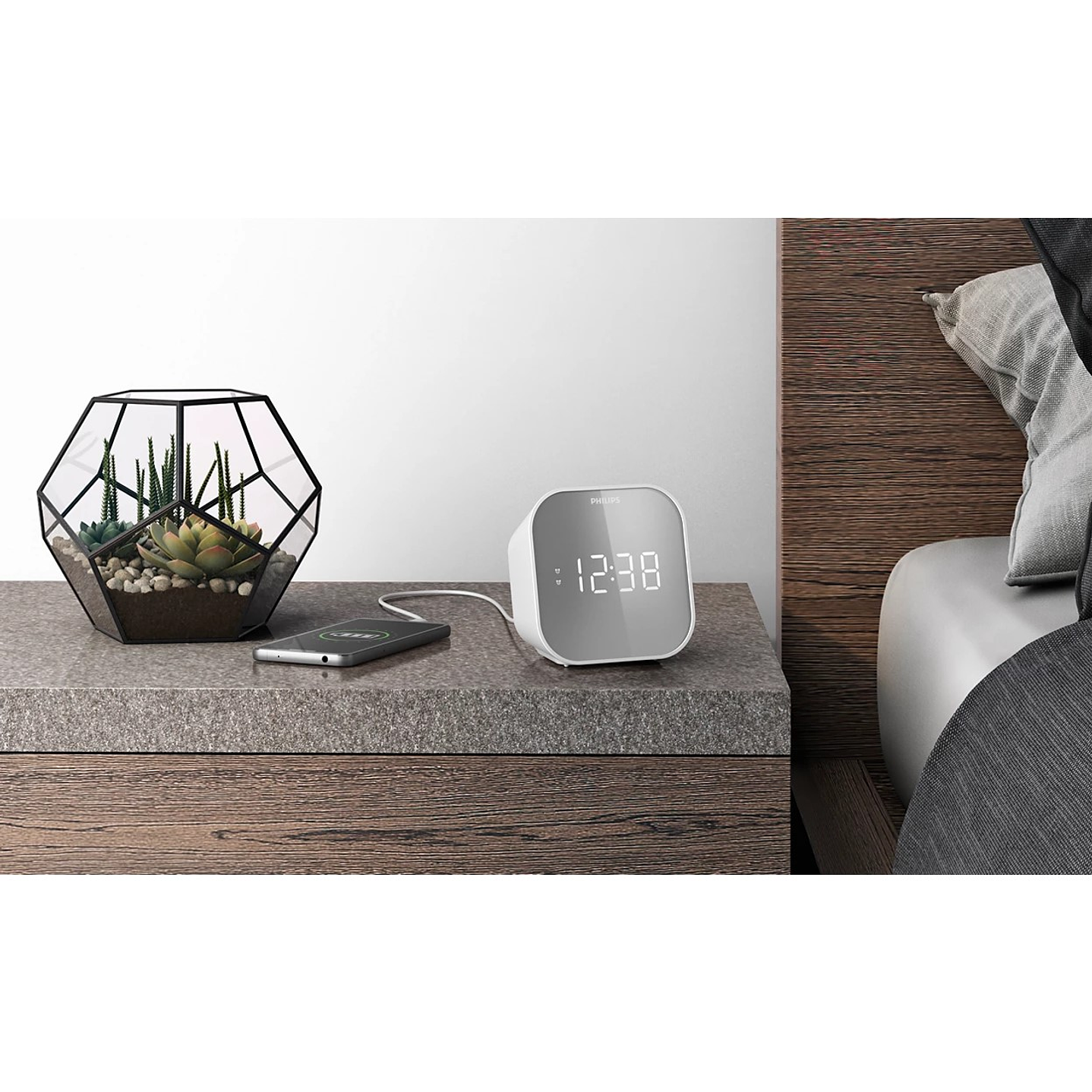 Radio Reloj Despertador Philips TAR4406 Espejo 2