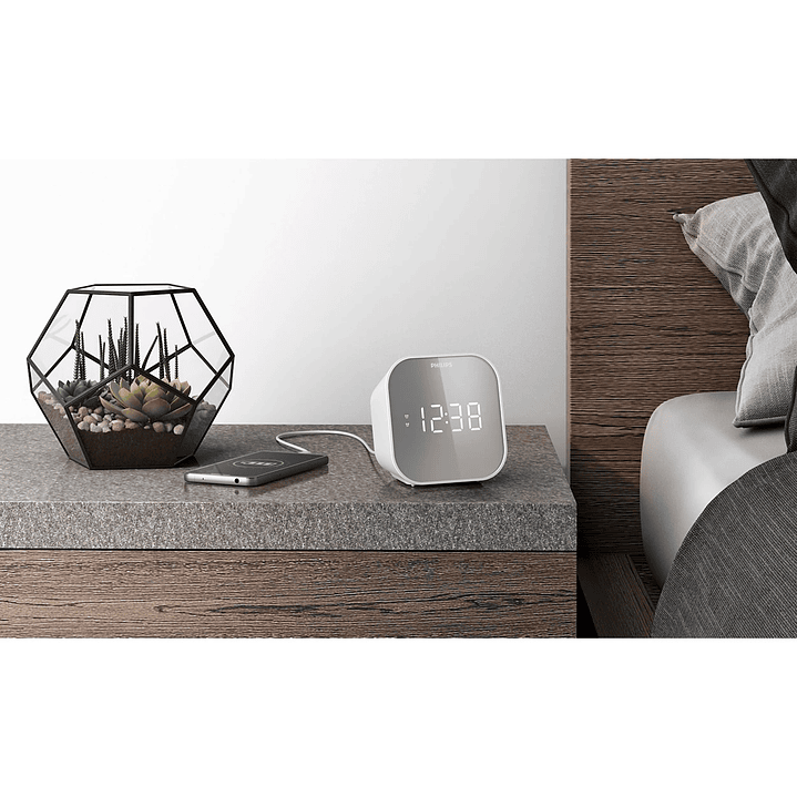 Radio Reloj Despertador Philips TAR4406 Espejo 2