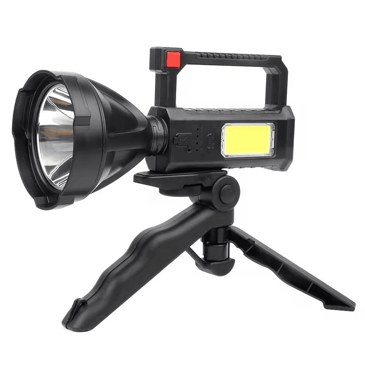 Linterna LED Con Trípode 1 Led + 1 led COB Recargable Usb  1