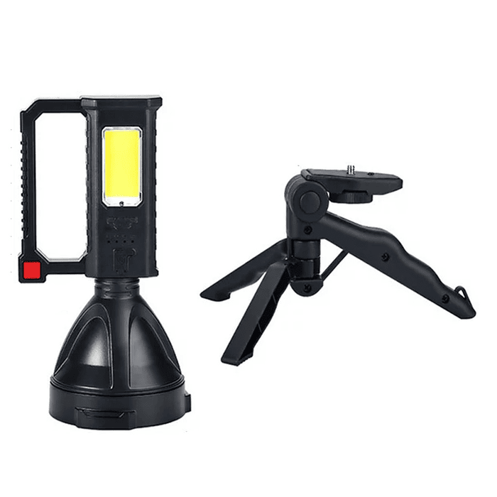 Linterna LED Con Trípode 1 Led + 1 led COB Recargable Usb  4