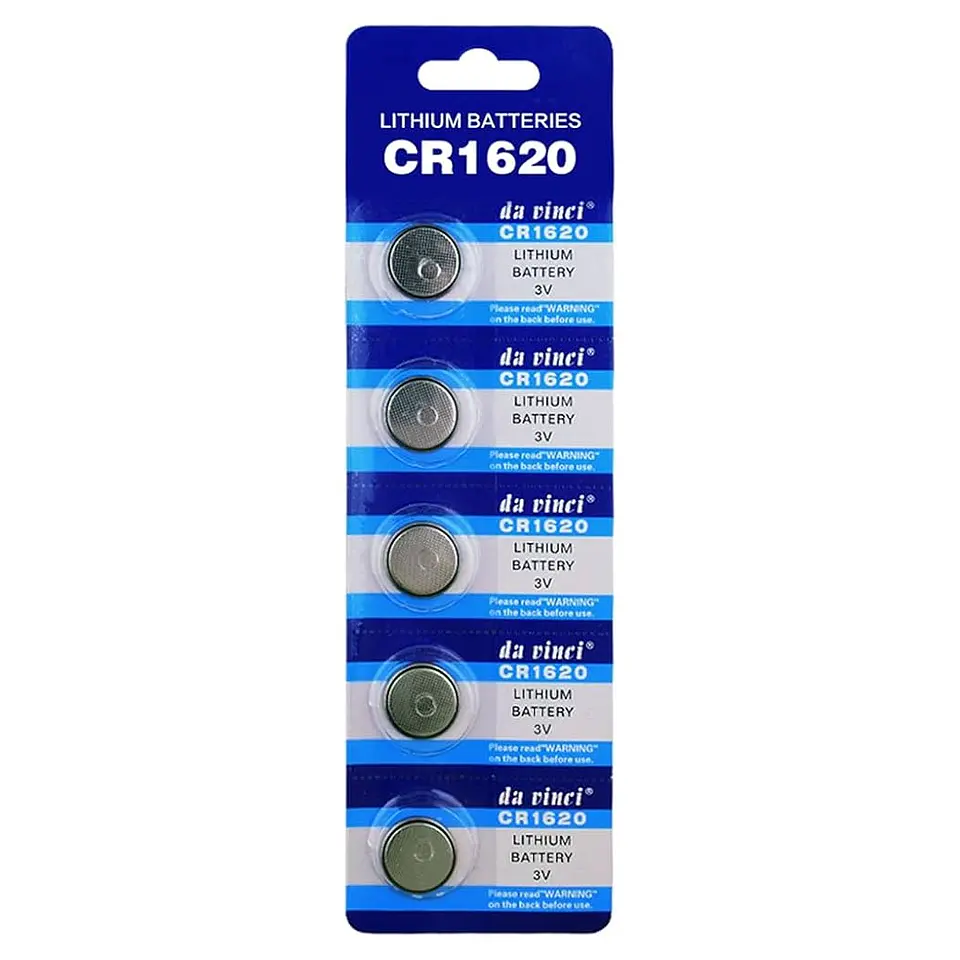 Pack 5 Pilas Cr1620 3V Lithium Botón Litio  1