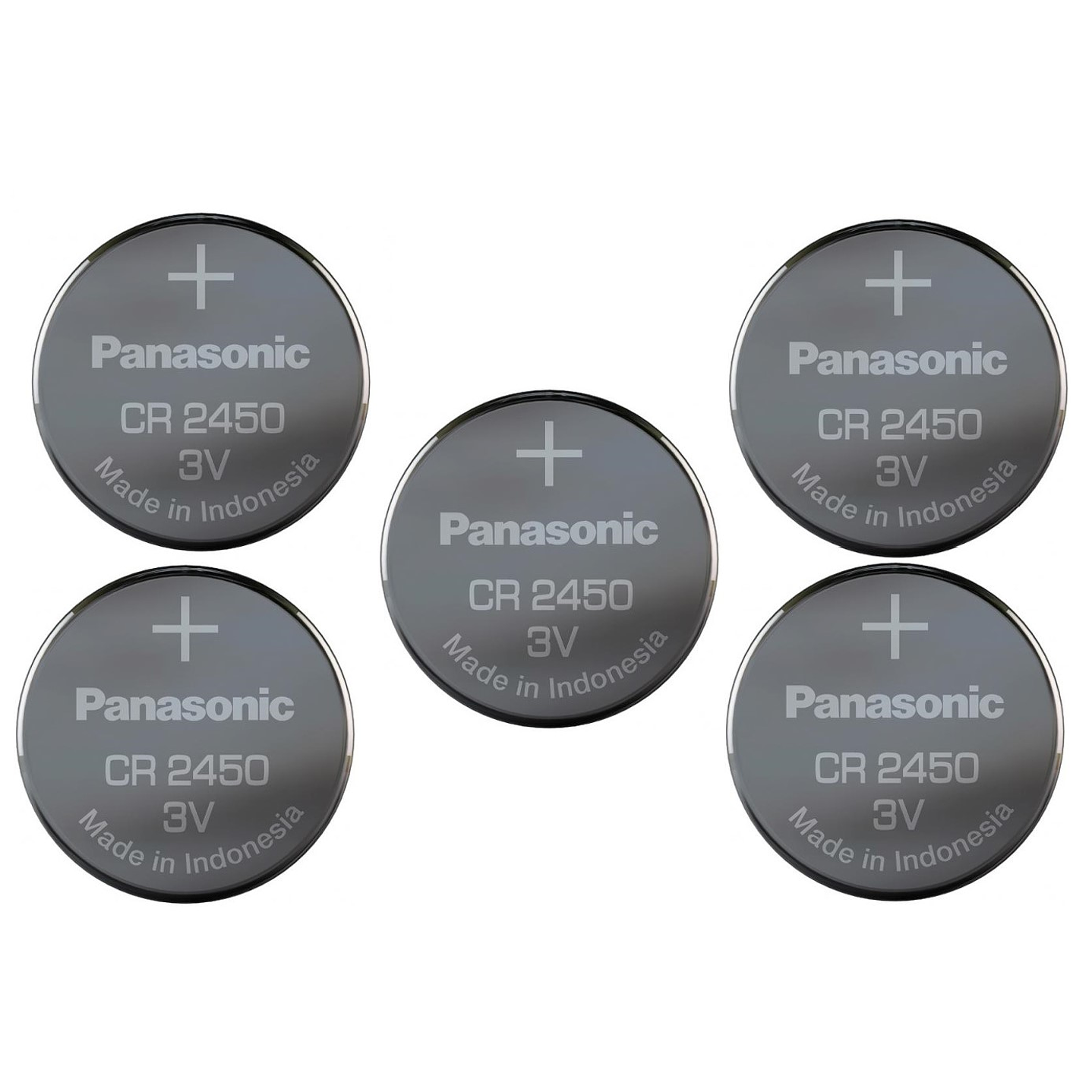 Pack 5 Pilas Panasonic Botón Litio Cr2450 3V 2