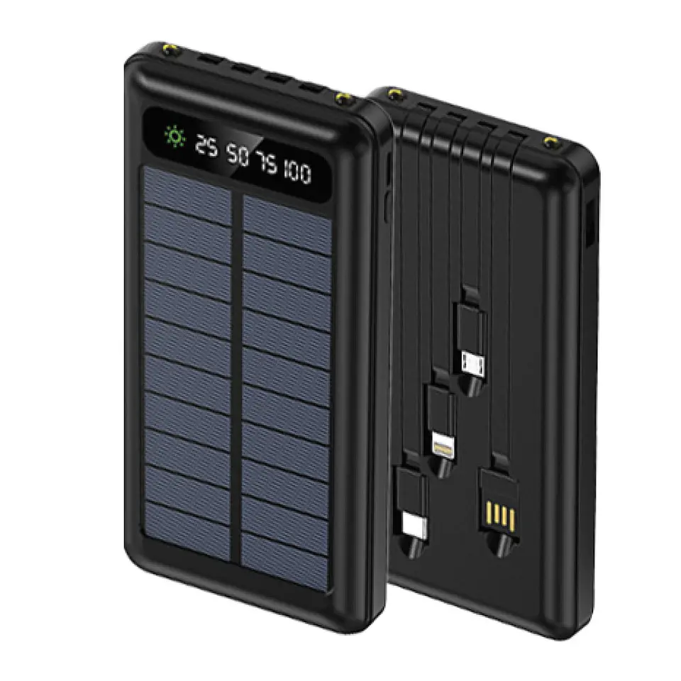 Batería Portátil Solar Power Bank 10.000 Mha Tecnolab TL570BK 1