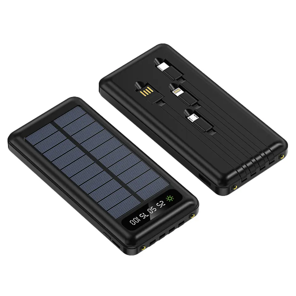 Batería Portátil Solar Power Bank 10.000 Mha Tecnolab TL570BK 2