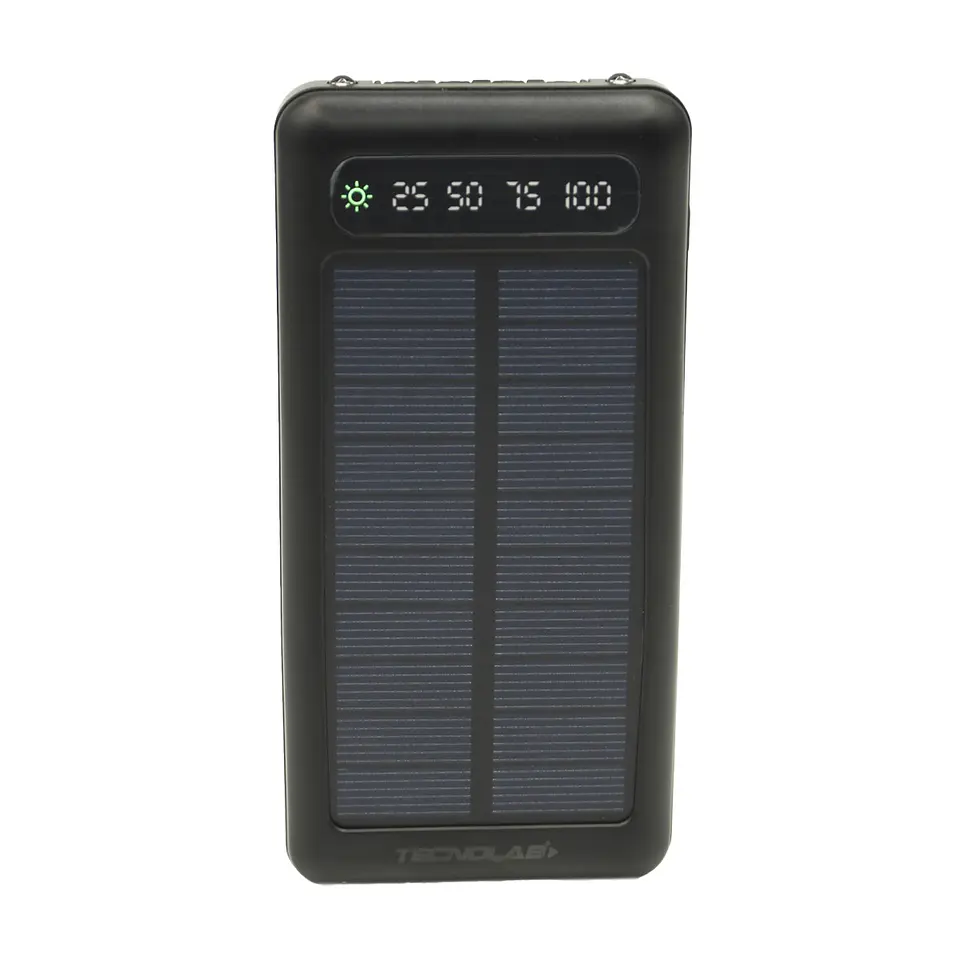 Batería Portátil Solar Power Bank 10.000 Mha Tecnolab TL570BK 3
