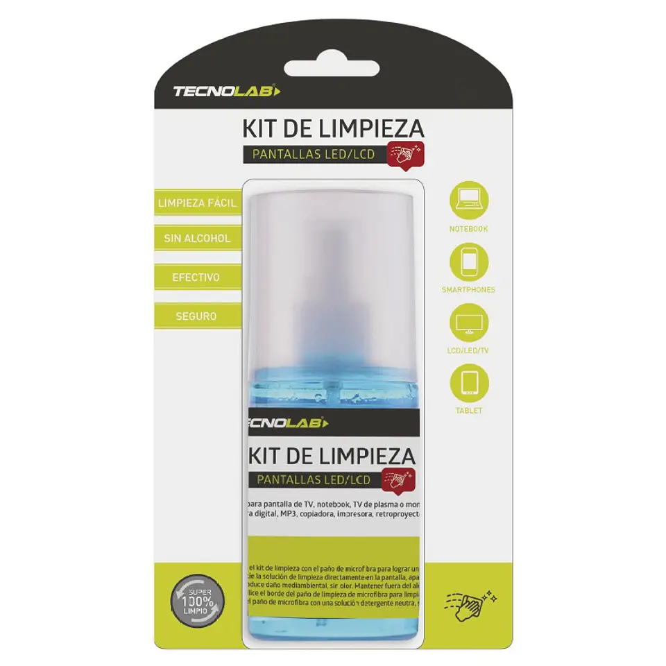 Kit De Limpieza Tecnolab TL231 Universal Pantallas Led 200ml 4
