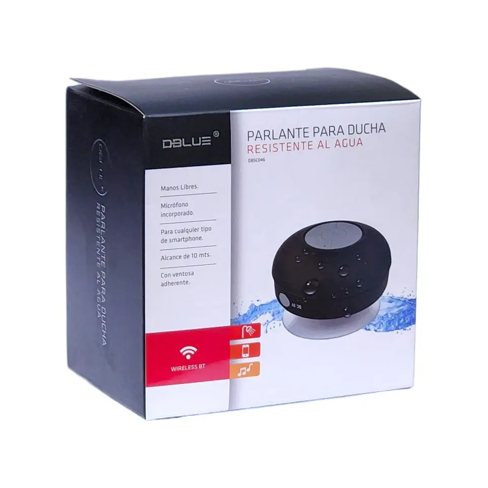 Parlante Ducha Dblue DBS046BK Inalámbrico Negro 7