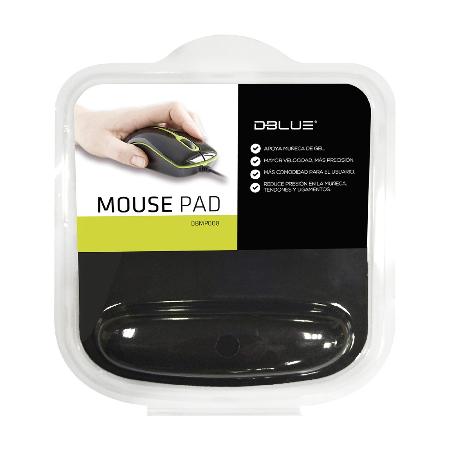 Mouse Pad Gel Con Apoya Muñeca Dblue DBMP008 4
