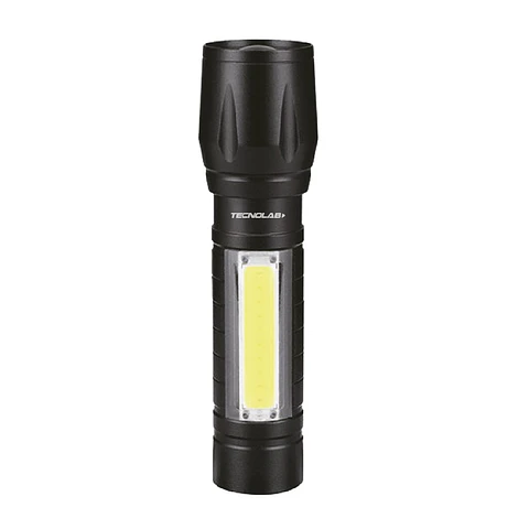 Linterna De Bolsillo Led COB + XPE y Zoom Tecnolab TL545