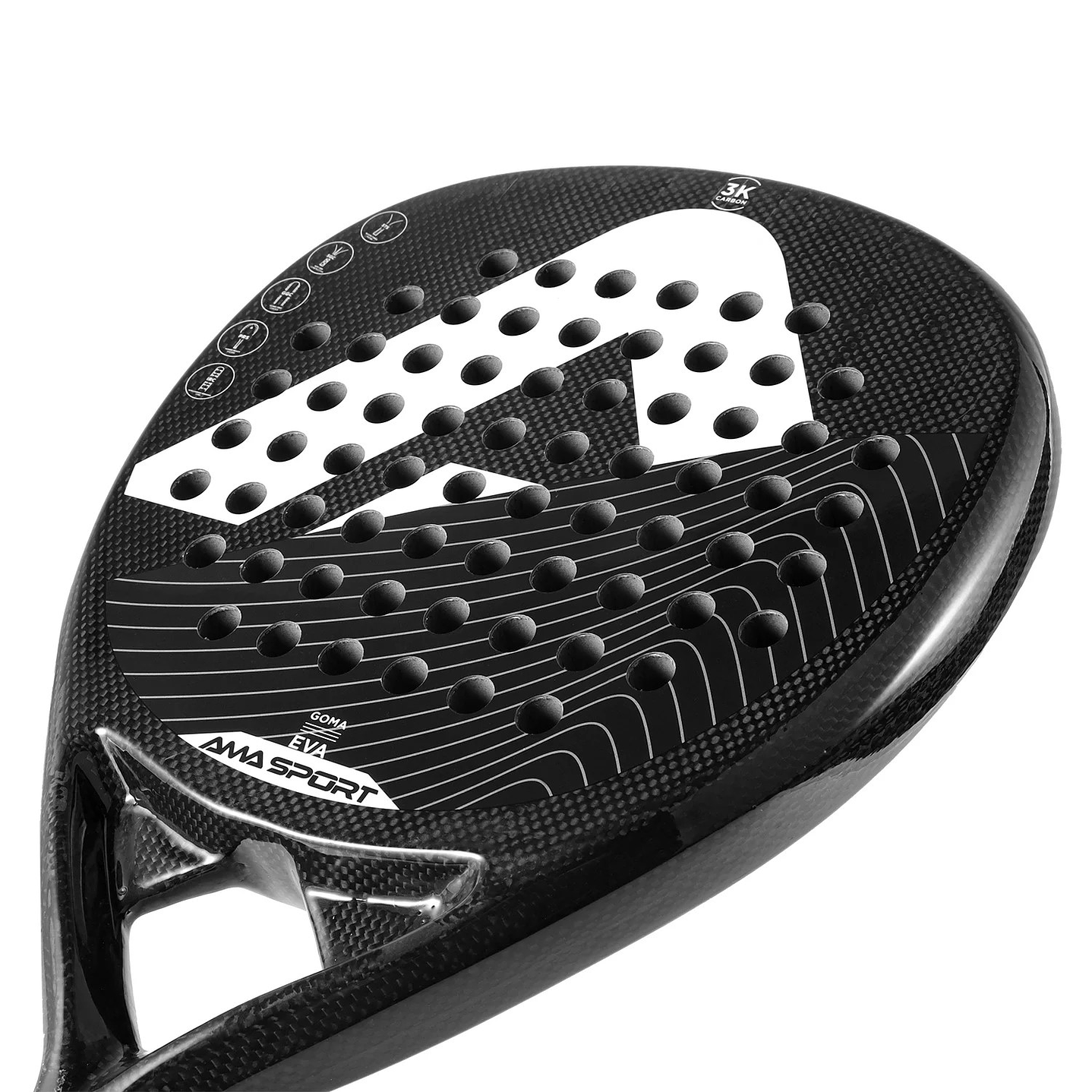 Pala De Padel Ama Sport P42 Fibra De Carbono Reforzada 3