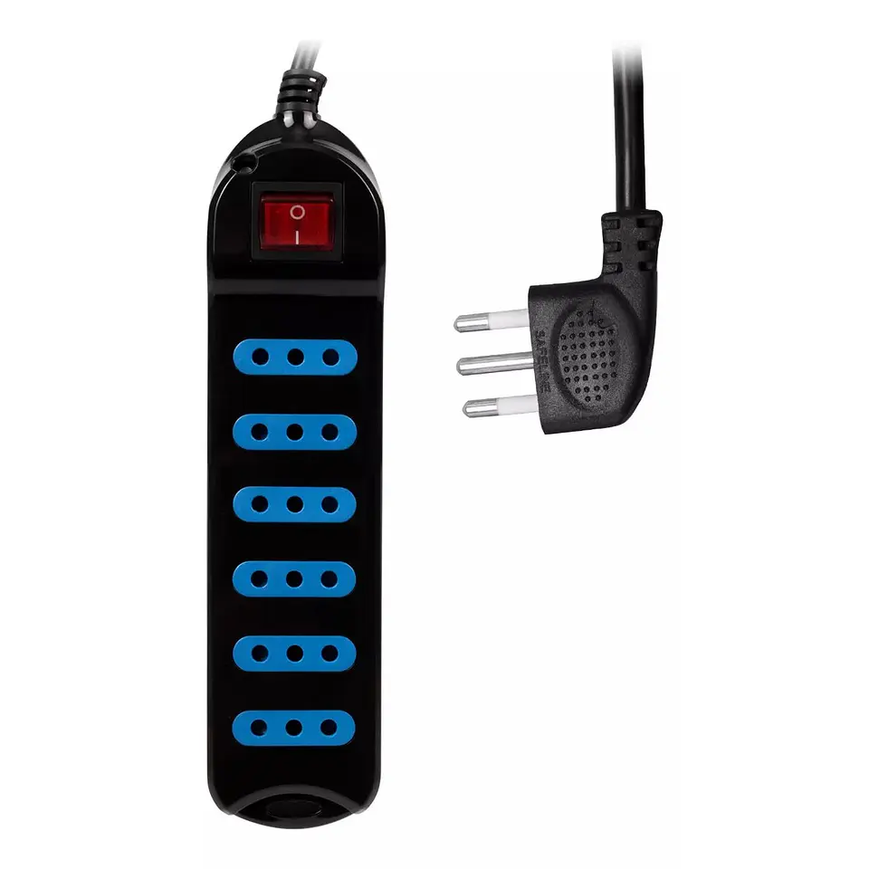 Alargador Eléctrico Philco XT30 5 Mts 6 Pos Negro 1