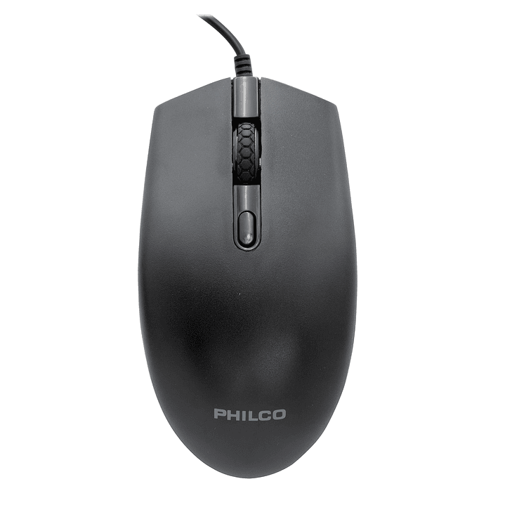 Mouse Óptico Philco Alámbrico Usb 7204B 1