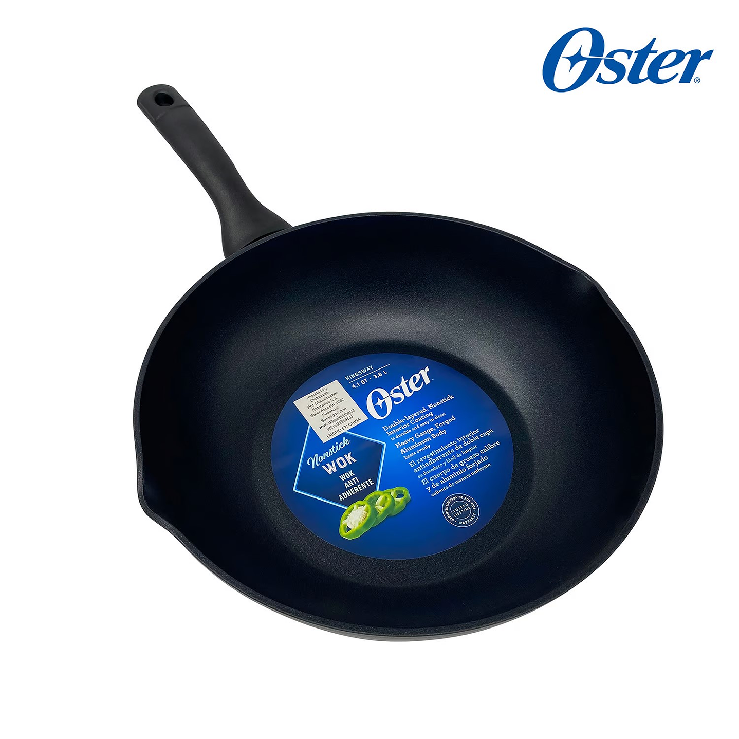 Sartén Wok Aluminio Forjado Oster 28.5Cm Kingsway 6