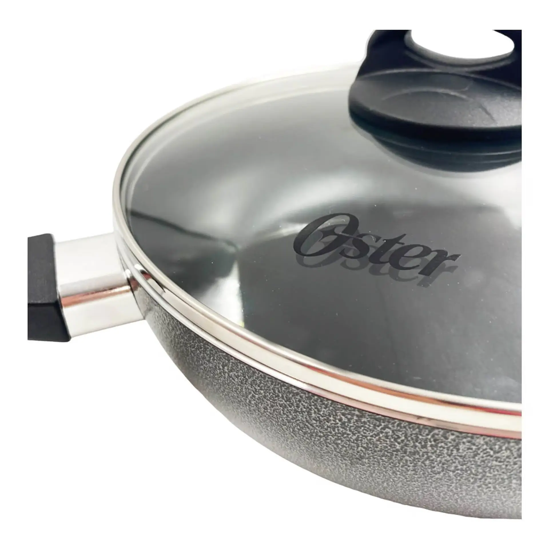 Sartén Wok Aluminio Con Tapa Oster 26 Cm Bastone 4