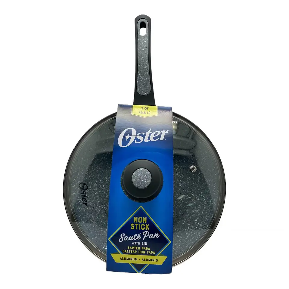 Sartén Wok Aluminio Con Tapa Oster 26 Cm Bastone 5