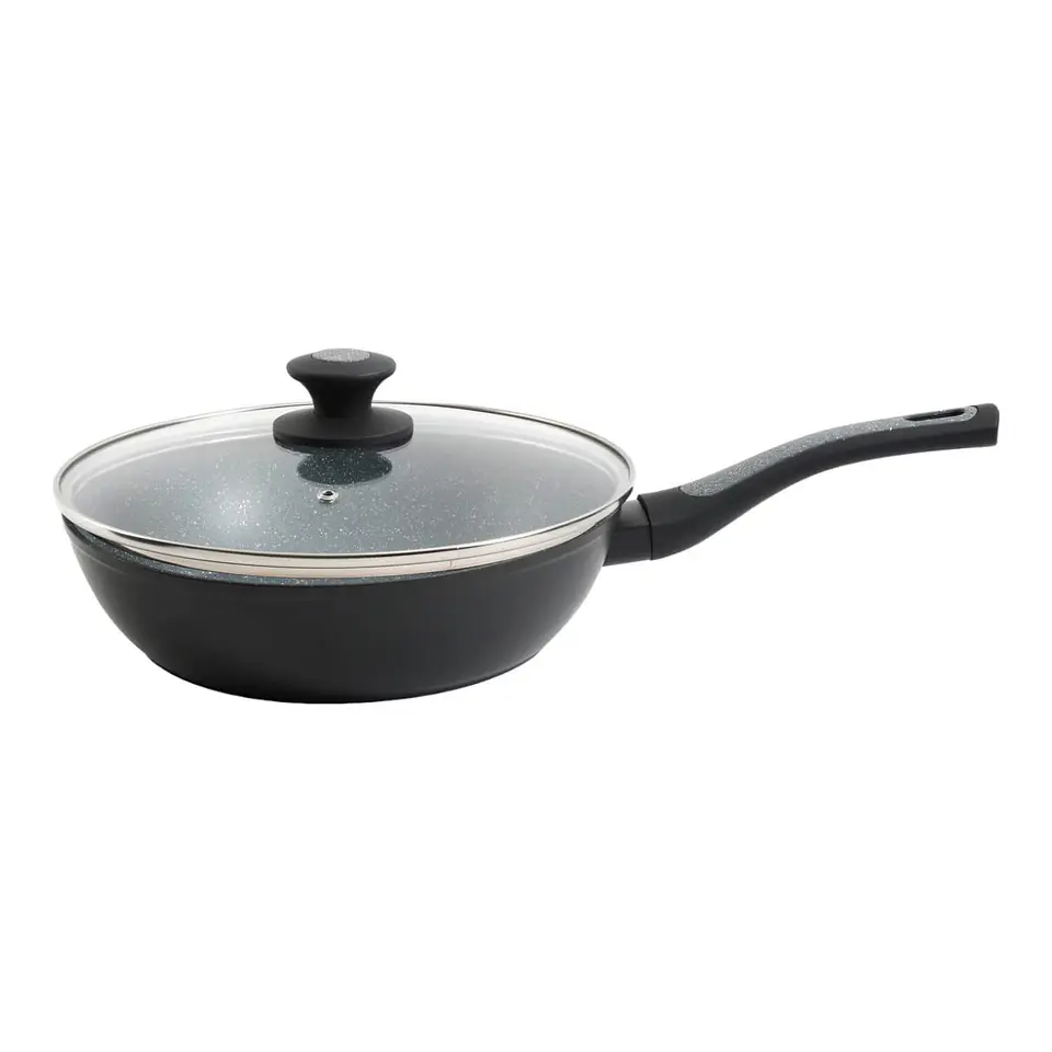 Sartén Wok Aluminio Con Tapa Oster 26 Cm Bastone 6