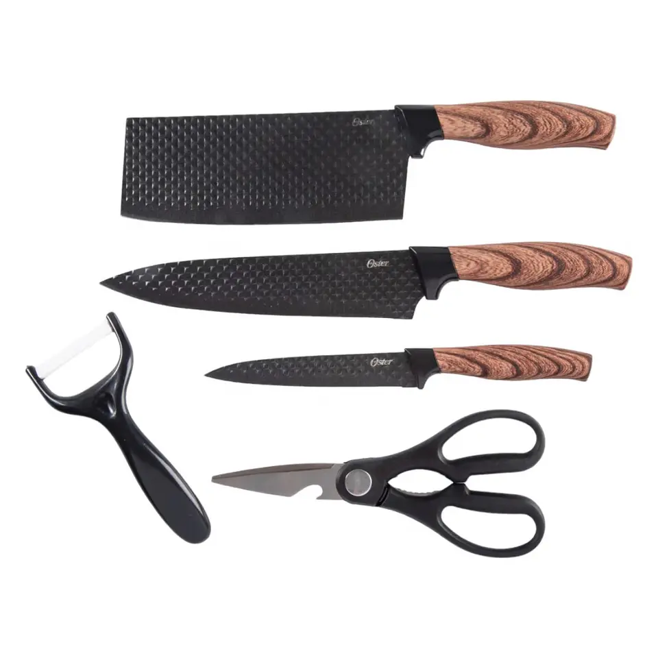 Set de Cuchillería Oster 6 Pcs con Tabla de Picar Gunderson 3
