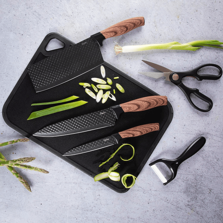 Set de Cuchillería Oster 6 Pcs con Tabla de Picar Gunderson 5