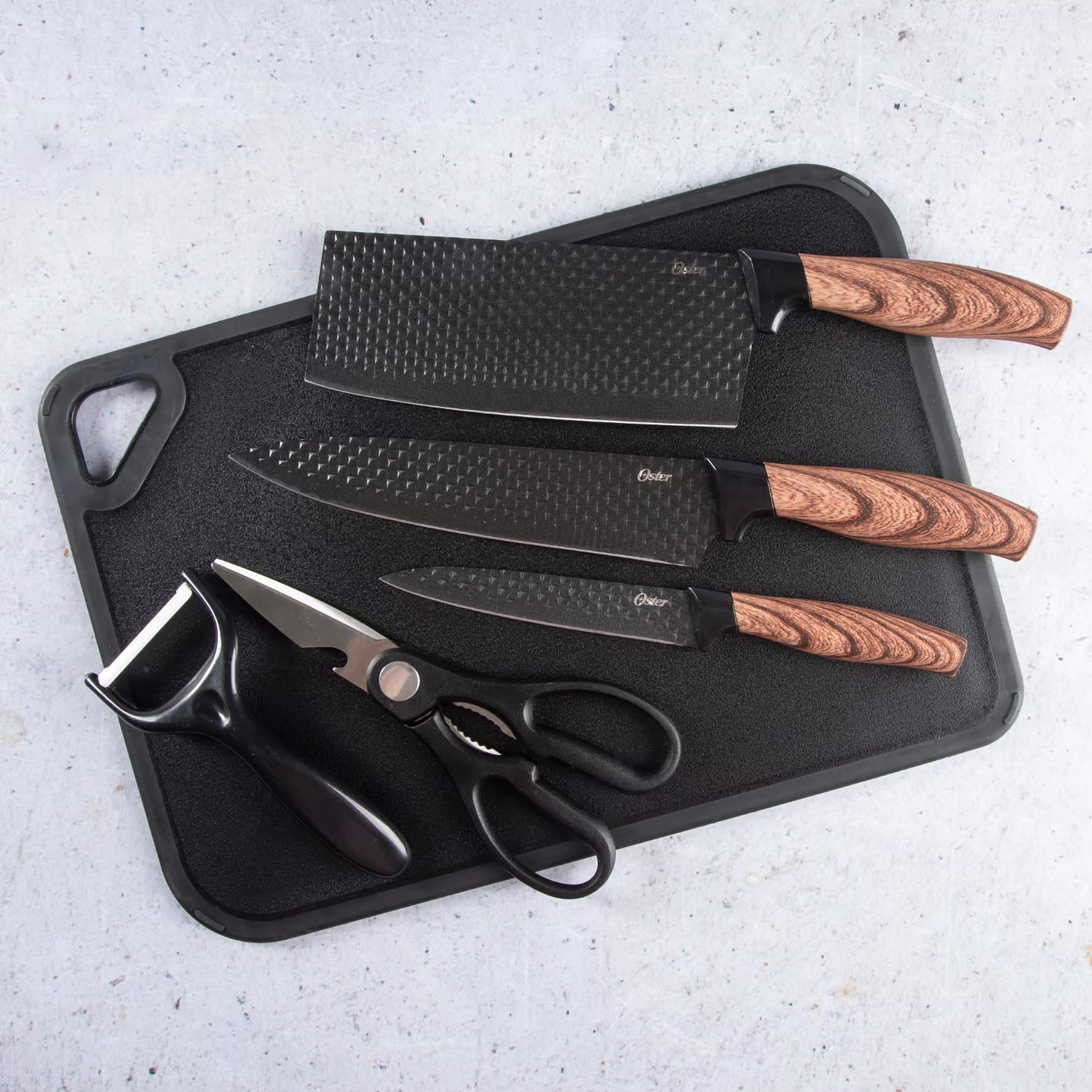 Set de Cuchillería Oster 6 Pcs con Tabla de Picar Gunderson 6