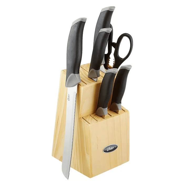 Set Cuchillos Oster 14 Pcs con Taco de Madera Café Lindbergh 7