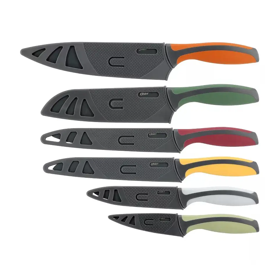 Set Cuchillos Oster con Funda Colores 6 Pcs Ronnan 1