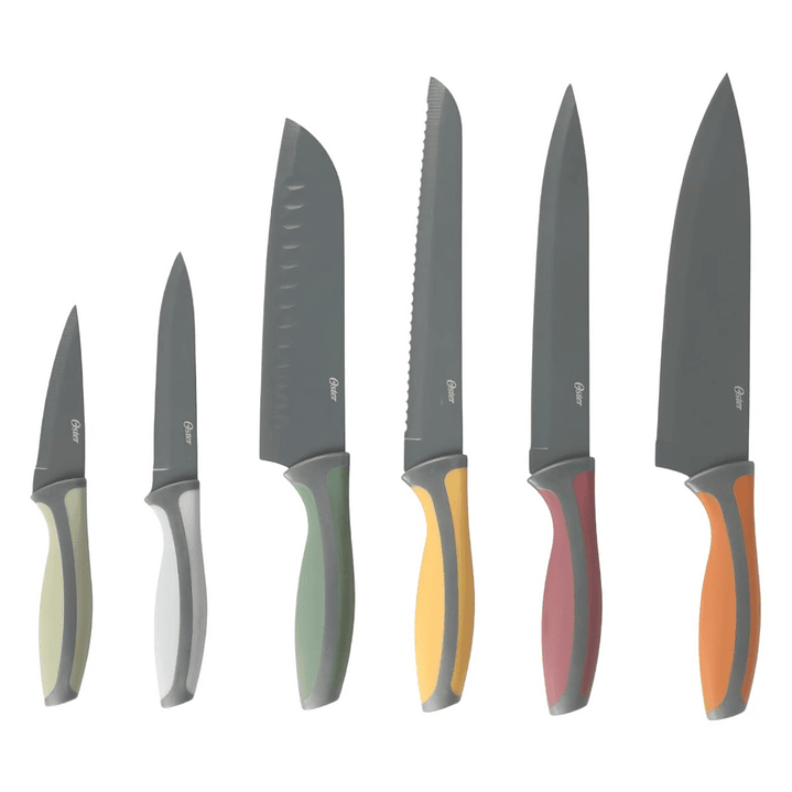 Set Cuchillos Oster con Funda Colores 6 Pcs Ronnan 2
