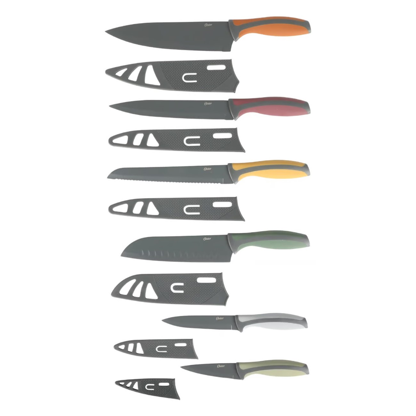 Set Cuchillos Oster con Funda Colores 6 Pcs Ronnan 4