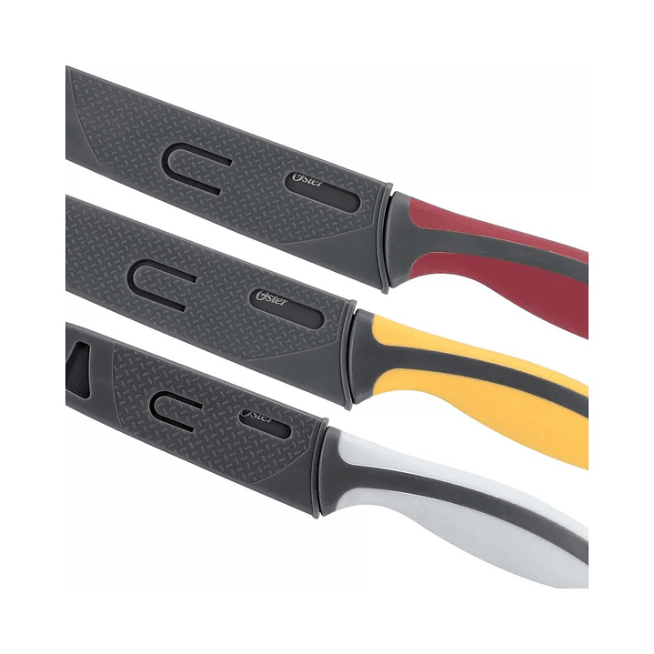 Set Cuchillos Oster con Funda Colores 6 Pcs Ronnan 6