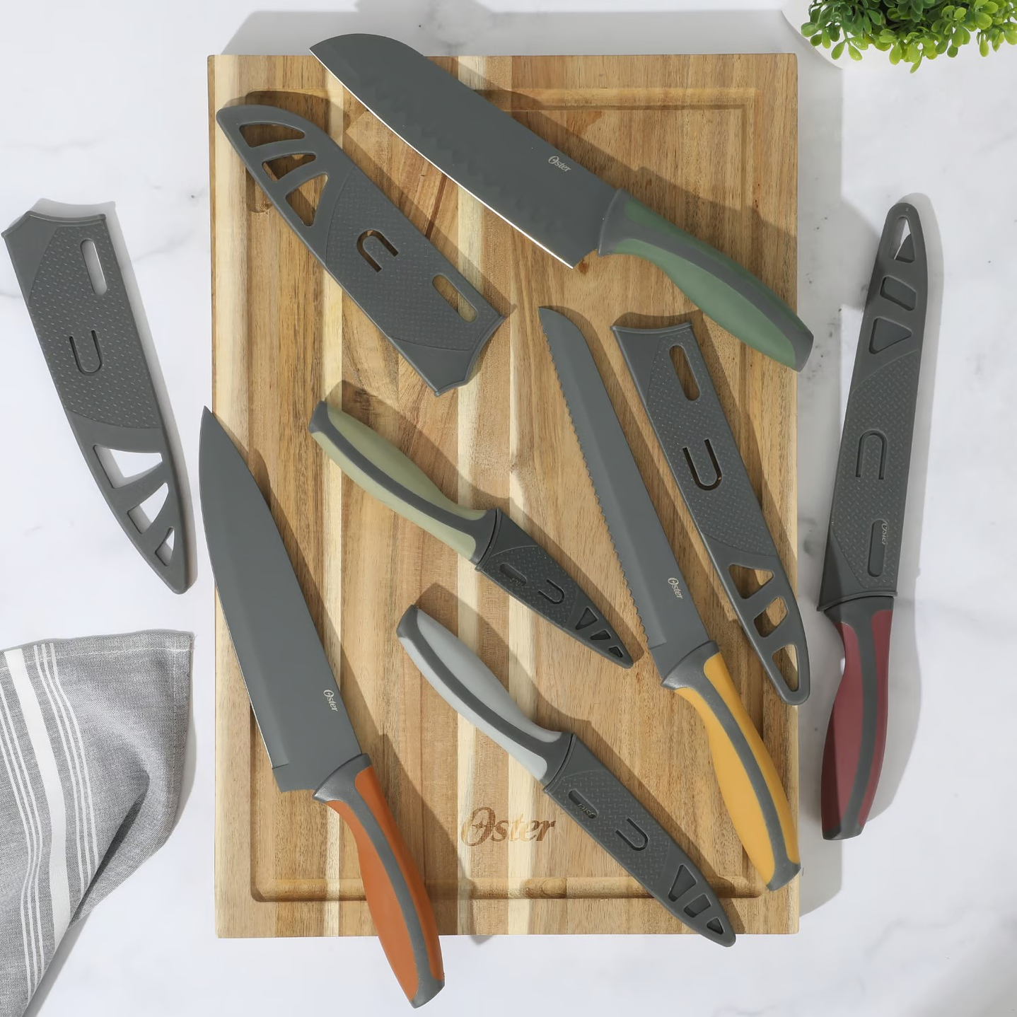 Set Cuchillos Oster con Funda Colores 6 Pcs Ronnan 8