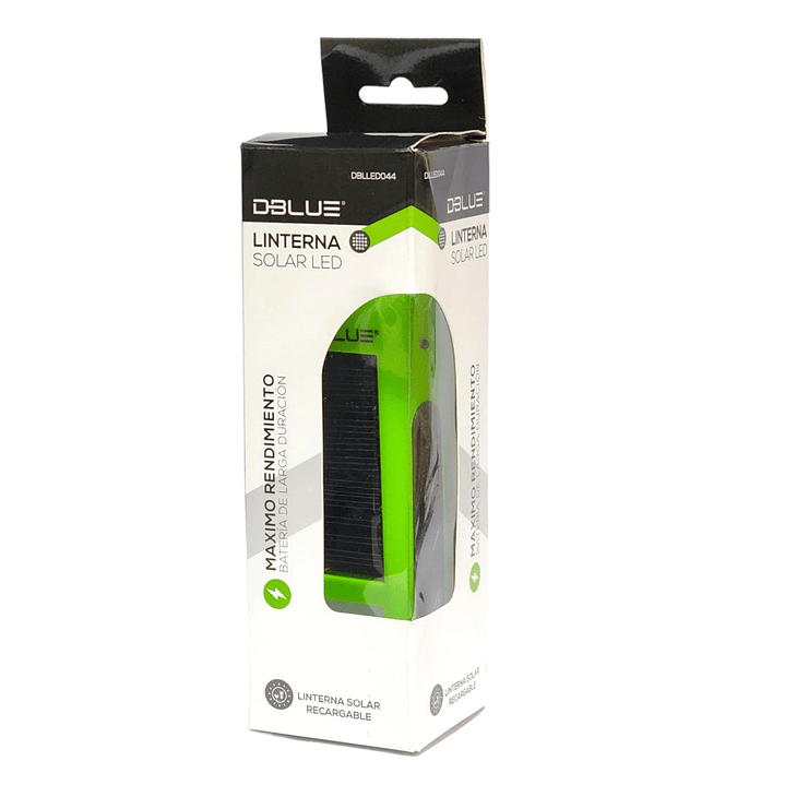 Linterna Led Dblue Recargable Solar Verde 4