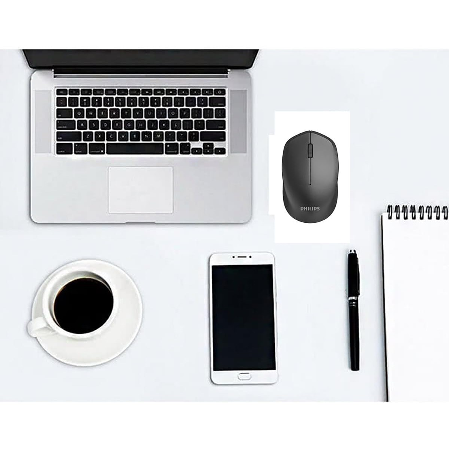 Mouse Inalámbrico Philips M344 Negro 6