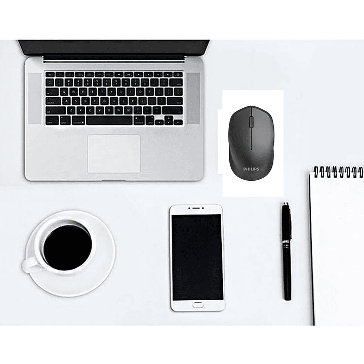 Mouse Inalámbrico Philips M344 Negro 6