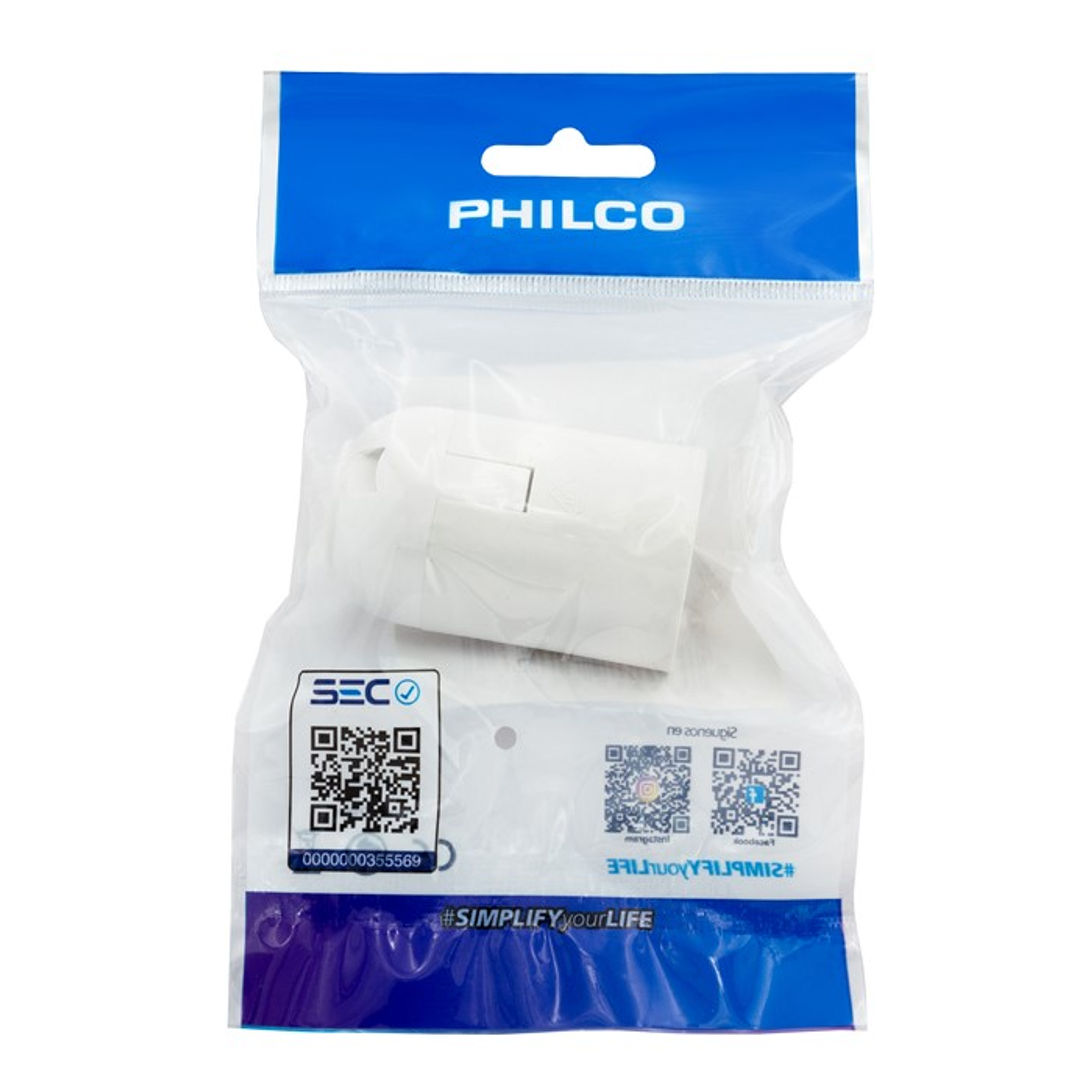 Soquete Porta Lámparas E27 Philco Color Blanco 4