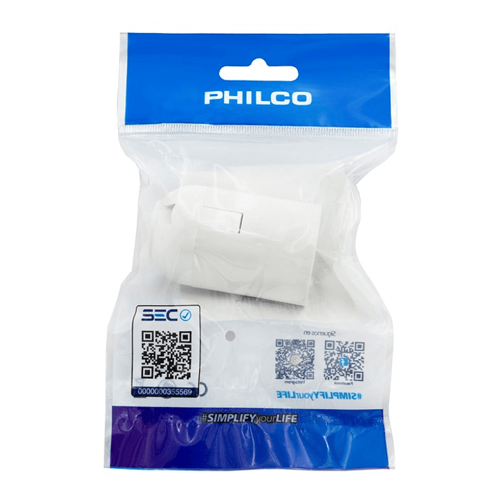 Soquete Porta Lámparas E27 Philco Color Blanco 4