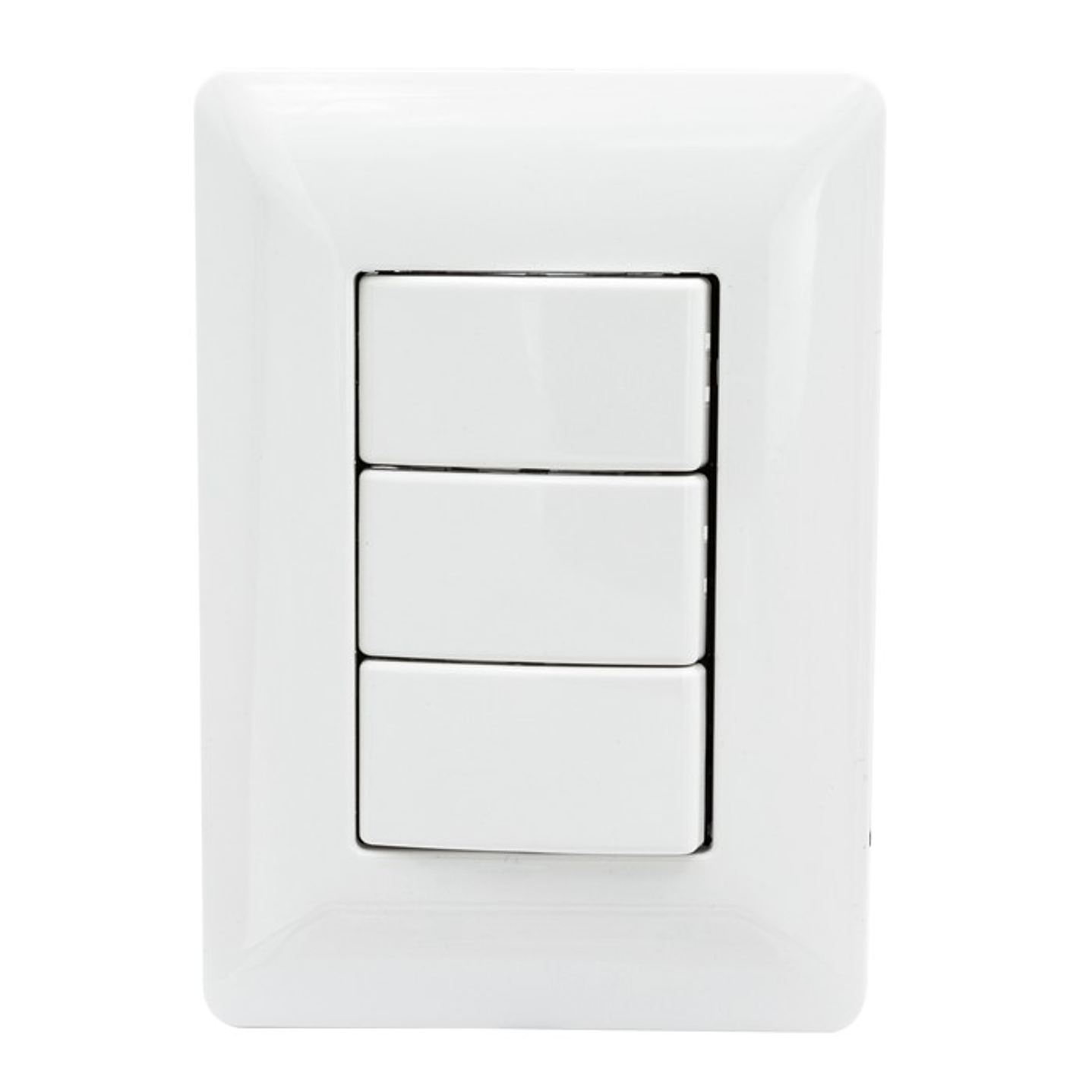 Interruptor Triple Pared Muro 250v 10a Philco Blanco  1