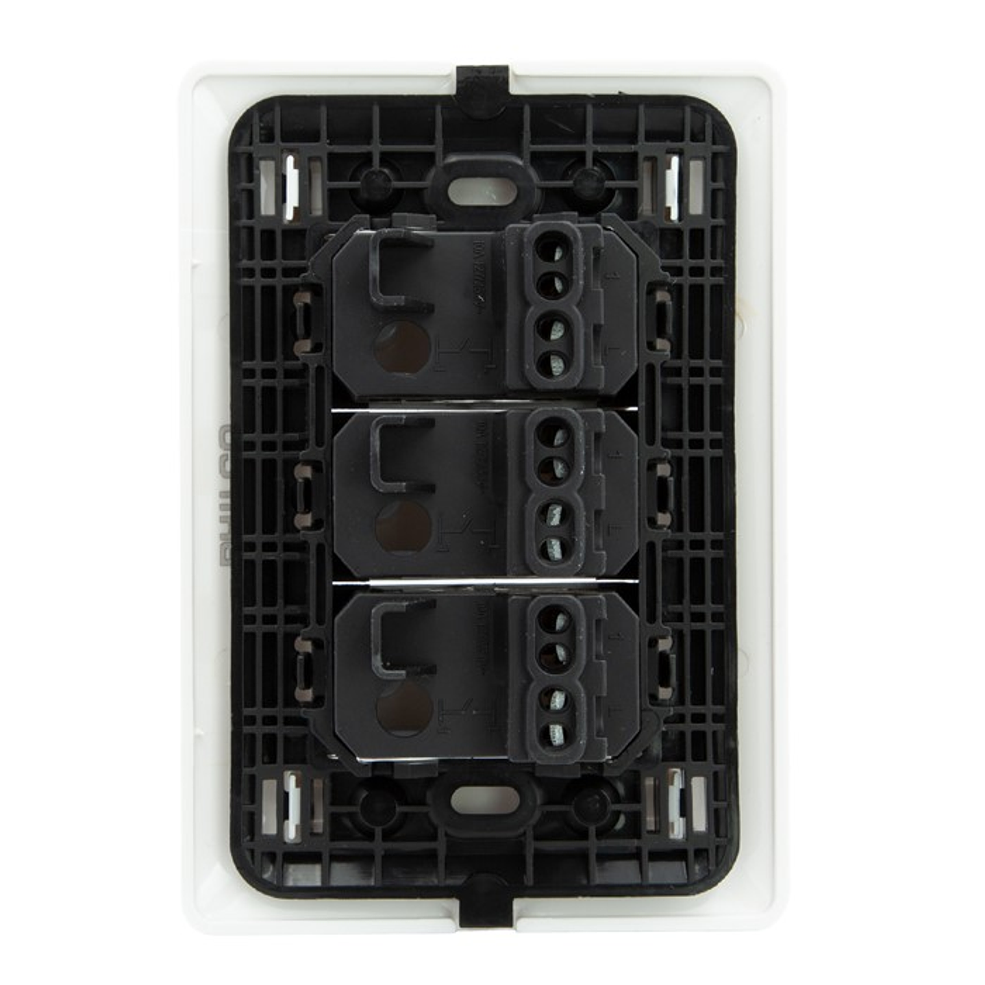 Interruptor Triple Pared Muro 250v 10a Philco Blanco  2