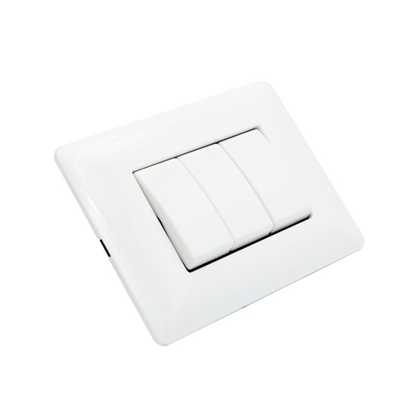 Interruptor Triple Pared Muro 250v 10a Philco Blanco  3