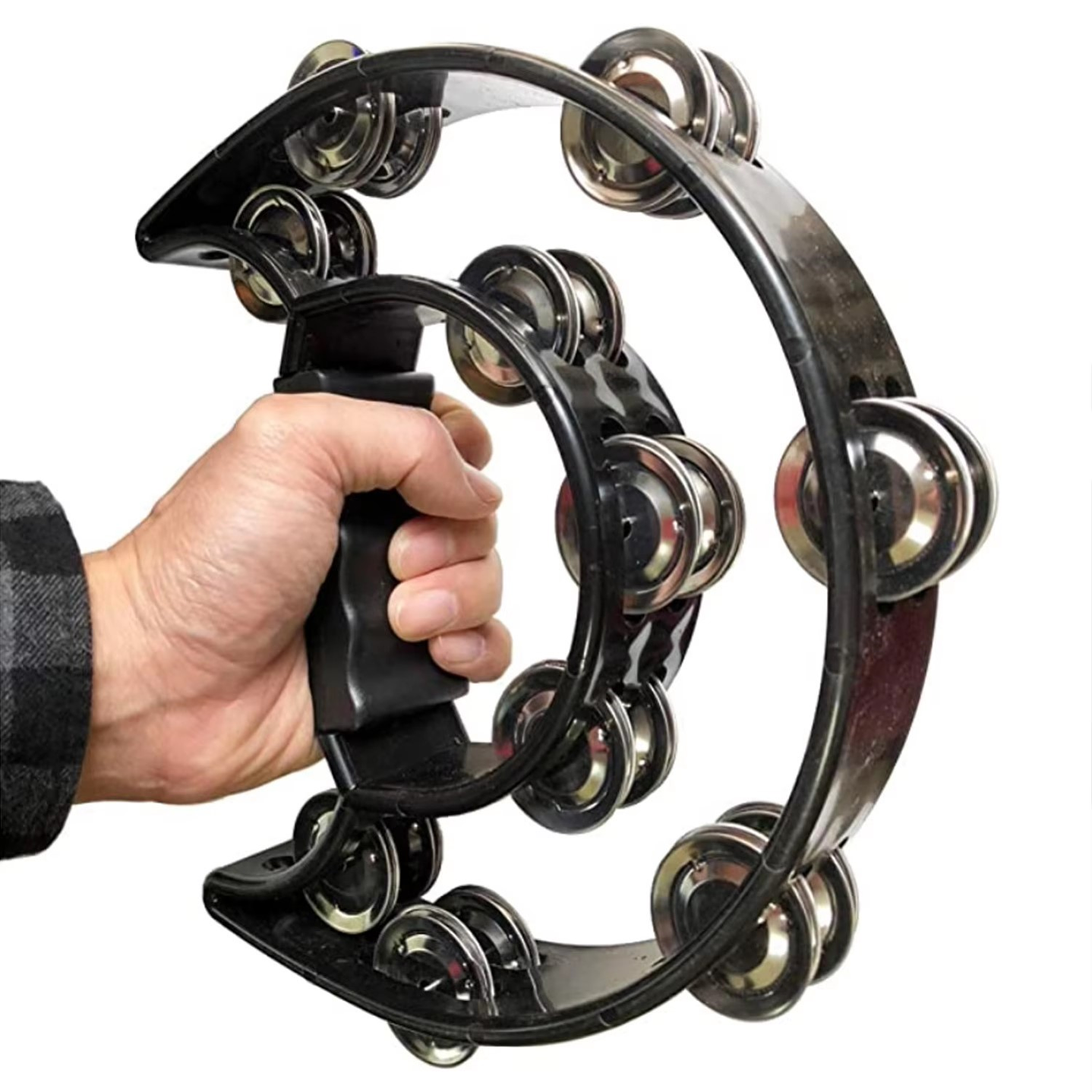 Pandero Musical Media Luna Hendrix Negro 20x20 cm 2