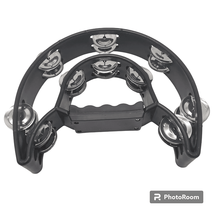 Pandero Musical Media Luna Hendrix Negro 20x20 cm 3