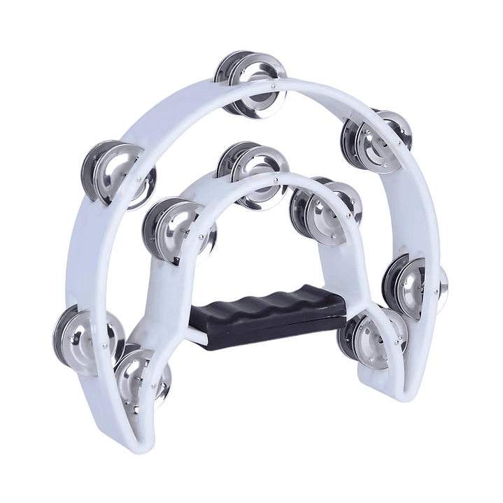 Pandero Musical Media Luna Hendrix Blanco 20x20 cm 2