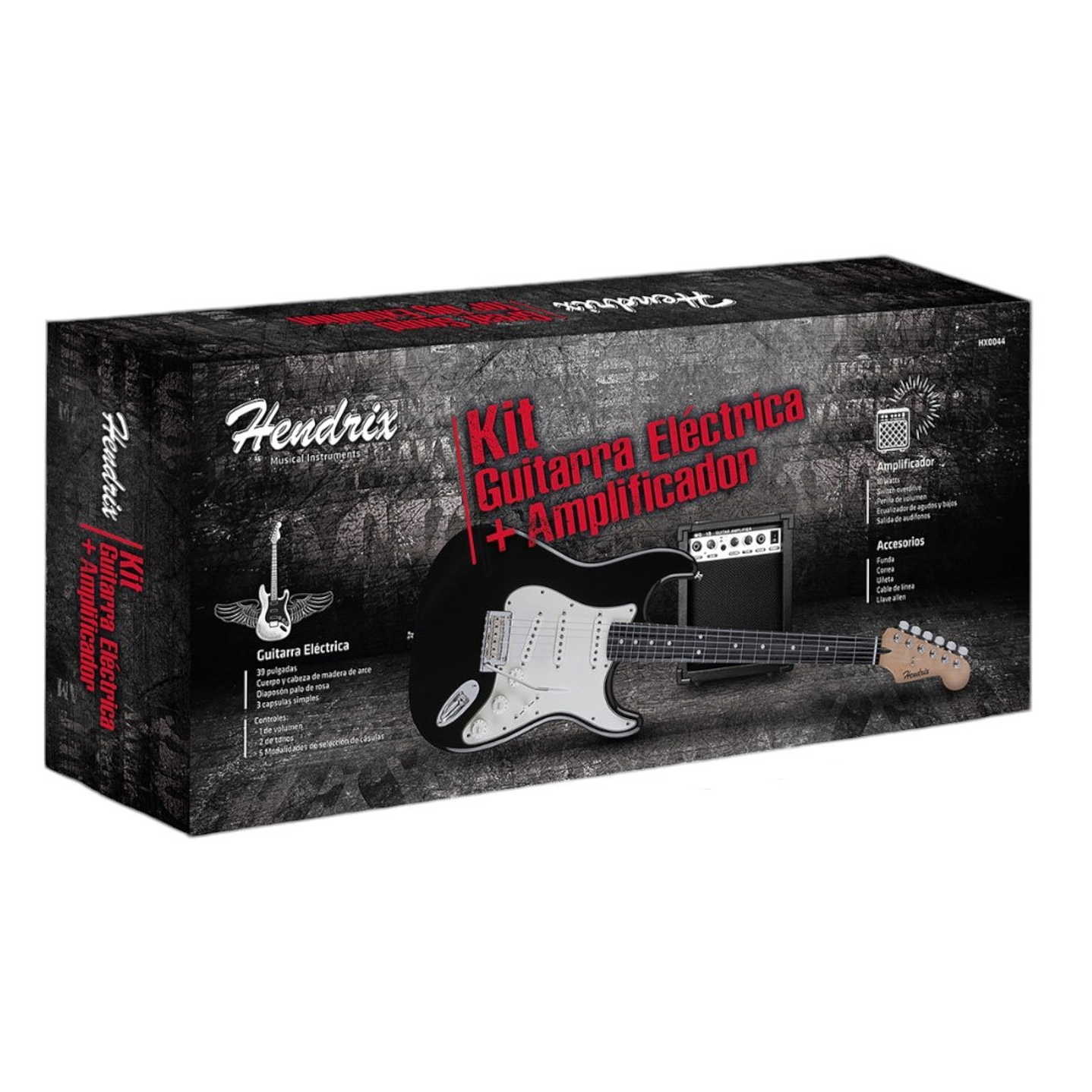 Kit Guitarra Eléctrica 39 Amplificador 10w Hendrix Hx0044 8