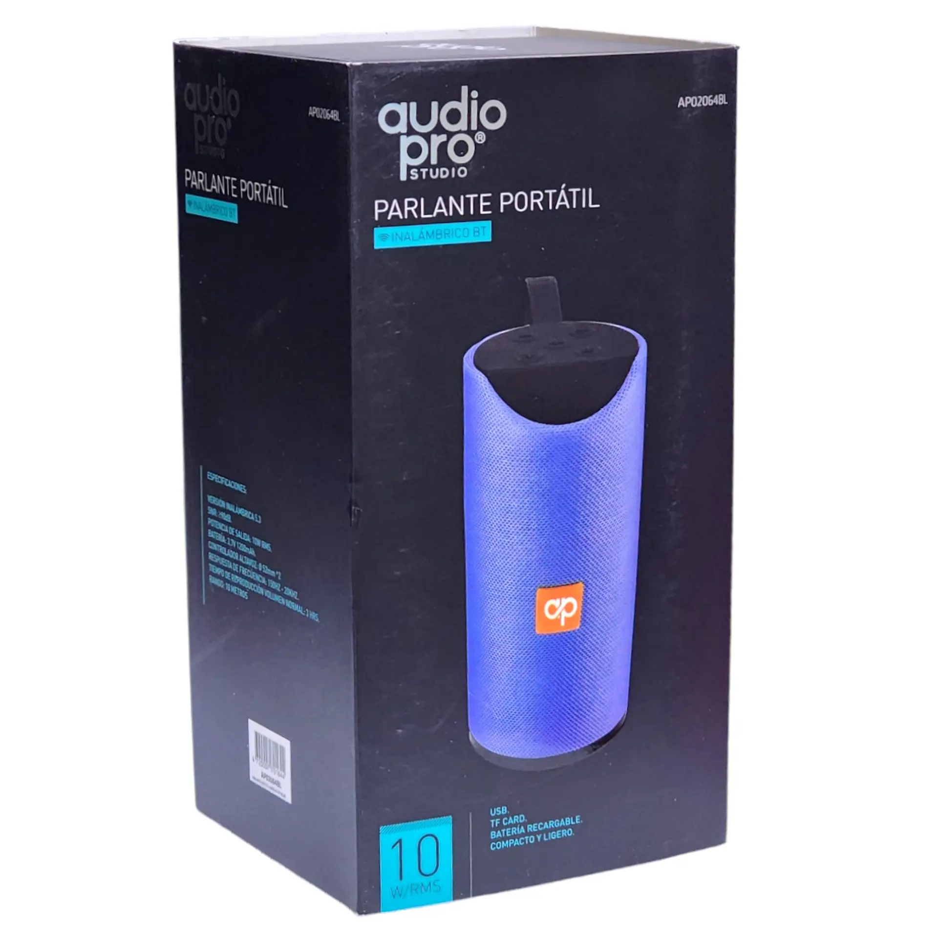 Parlante BT Audiopro 10w Inalámbrico AP02064 Azul 2