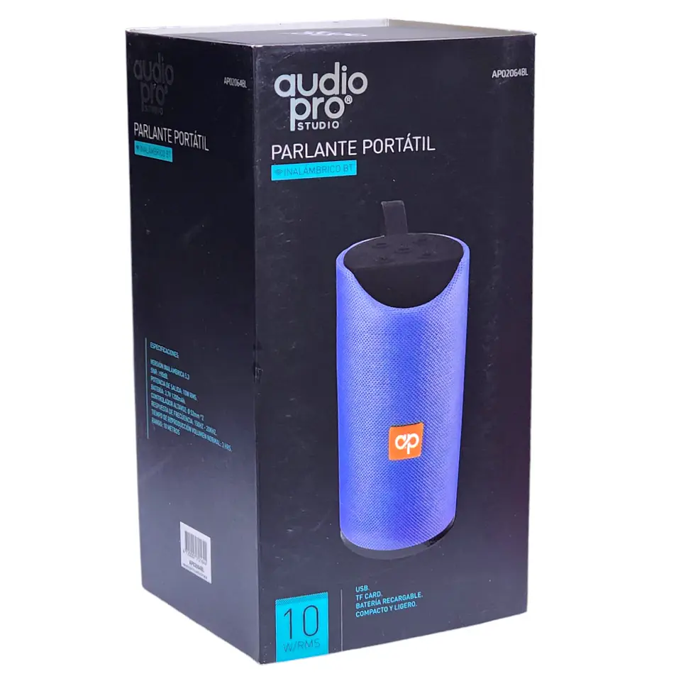 Parlante BT Audiopro 10w Inalámbrico AP02064 Azul 2