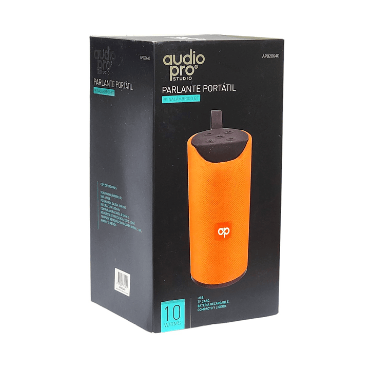Parlante BT Audiopro 10w Inalámbrico AP02064 Naranjo 2