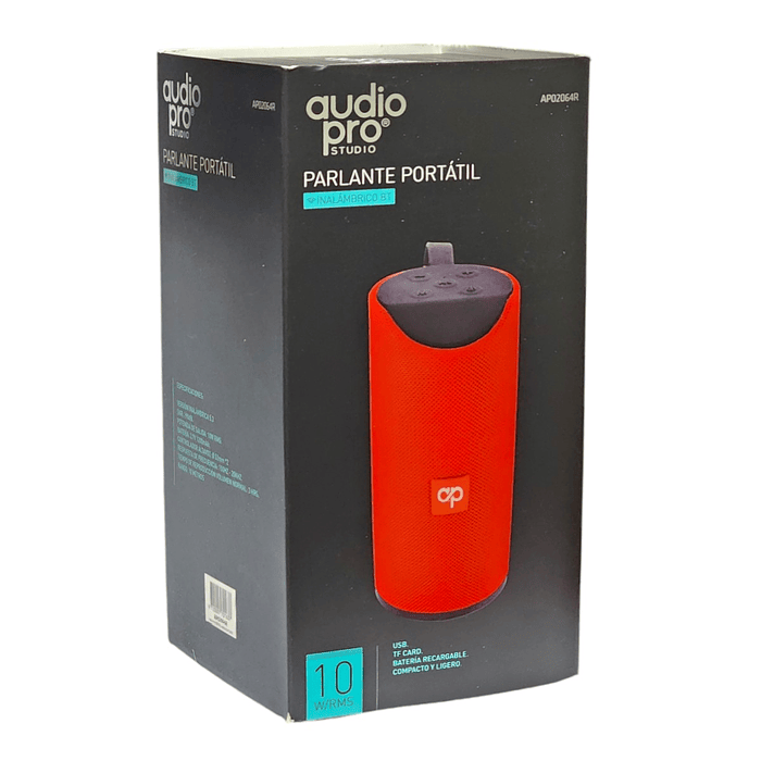 Parlante BT Audiopro 10w Inalámbrico AP02064 Rojo 2