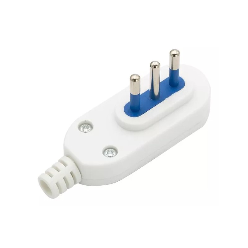 ENCHUFE MACHO HORIZONTAL 2P+T BLANCO