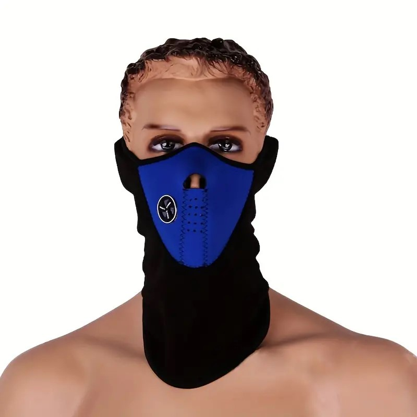 Máscara Moto o Bicicleta de Neopreno y Polar Azul 2