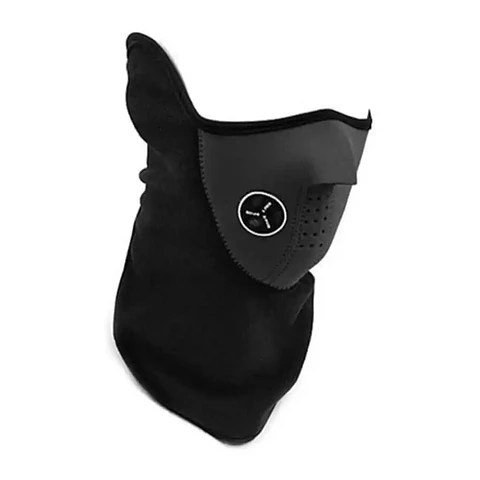 Máscara Moto o Bicicleta de Neopreno y Polar Negro
